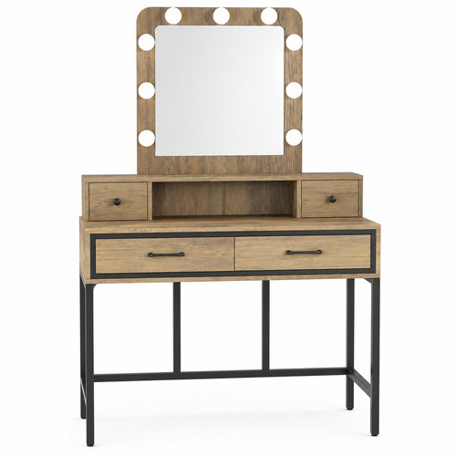 Vanity desk with mirror - desk,