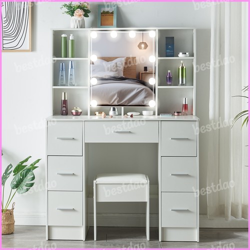 Makeup vanity desk stool set - makeup,