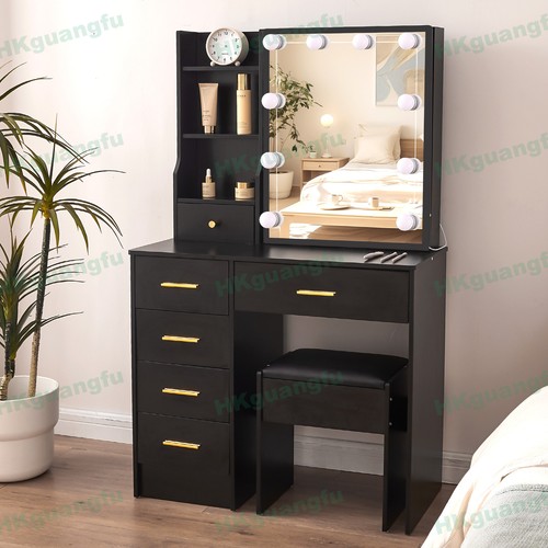 Black vanity set with - set,