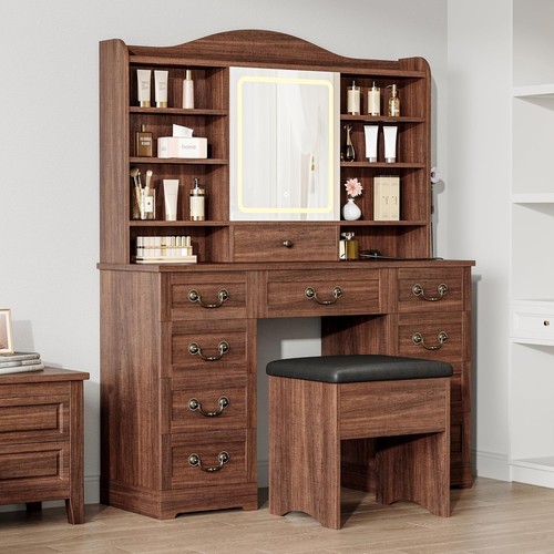 Makeup vanity desk - desk, mirror