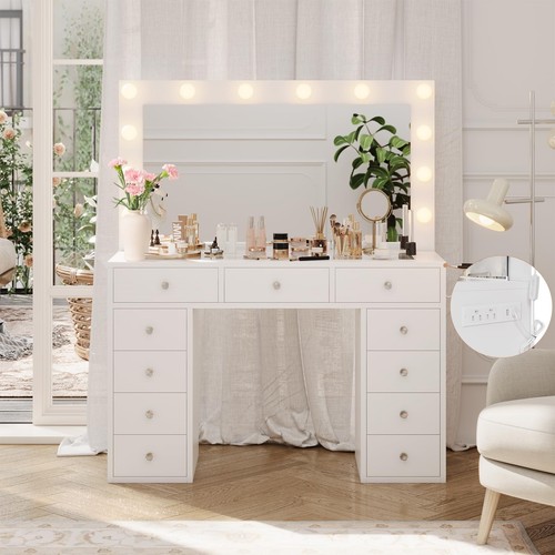 Vanity desk with mirror - with,