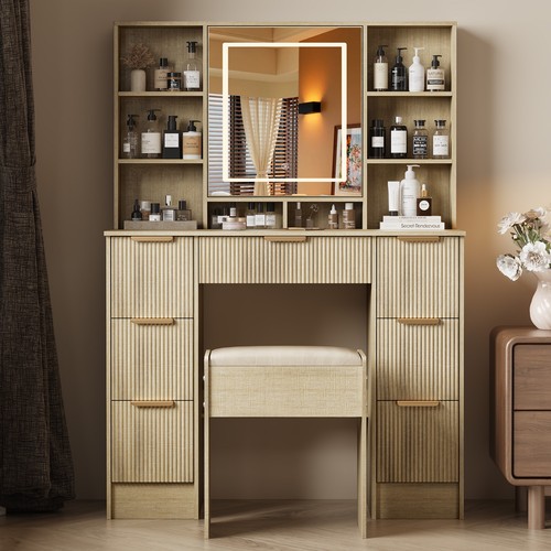 Drawers makeup desk with - makeup,