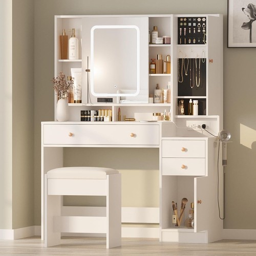Vanity desk with mirror - vanity,