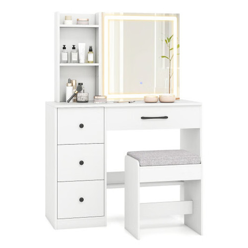 Vanity desk with sliding - desk,