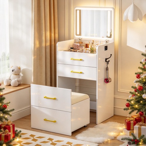 Vanity with mirror and - 3,