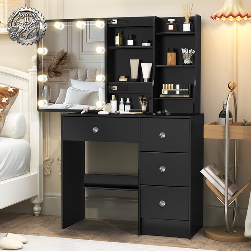 Black modern makeup dressing - modern,