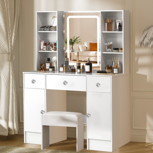 Modern makeup vanity set - makeup, and