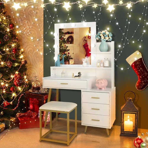 Vanity table set led lights - table,