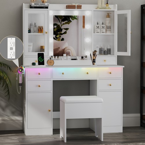 Vanity desk with lighted - vanity,