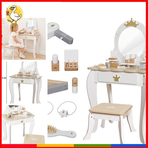 Little girls makeup table with - girls,