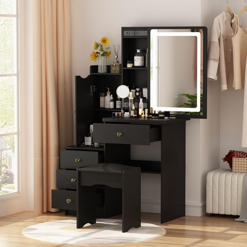 Vanity mirror with - mirror, lights