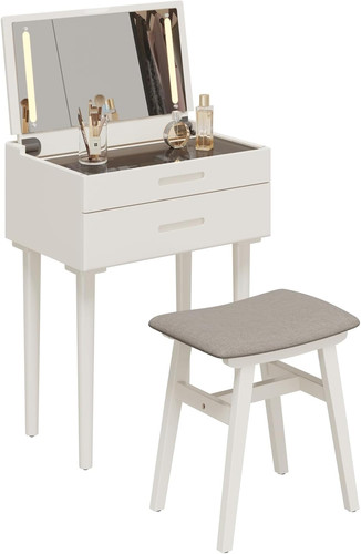 Chic white vanity - vanity, &