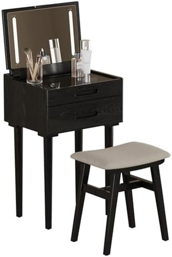Chic black vanity desk - chic,