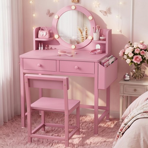 Kids vanity table and - vanity, chair