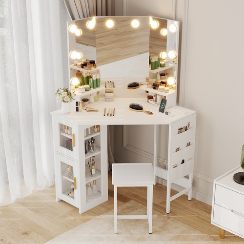 Corner vanity desk - vanity,