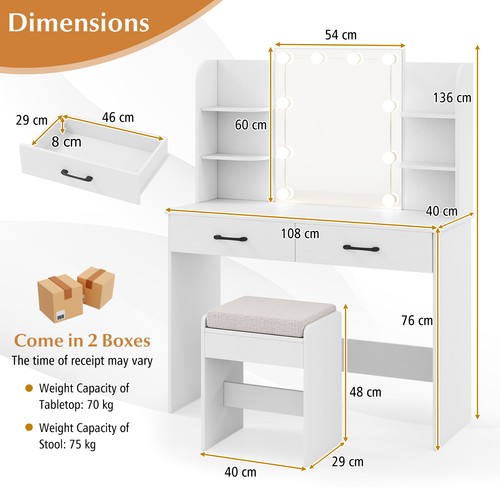 Lights vanity set dressing - vanity,