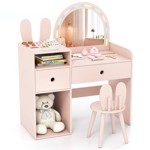 Bunny kids vanity - table, and