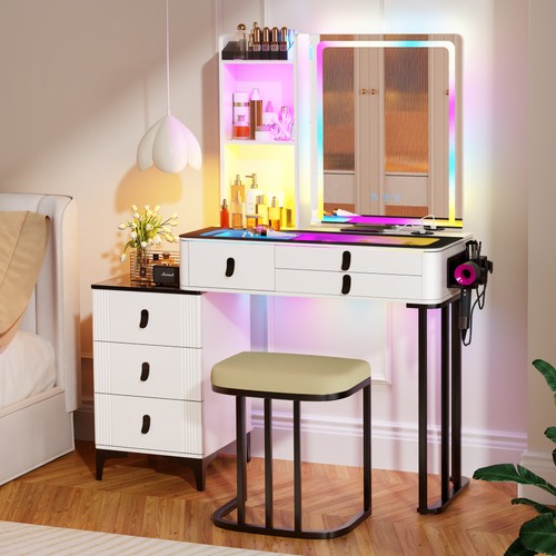 Vanity desk with wireless - vanity,