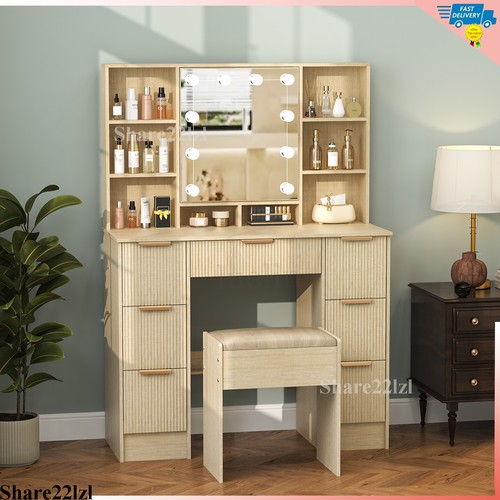 Makeup vanity desk with - makeup, mirror