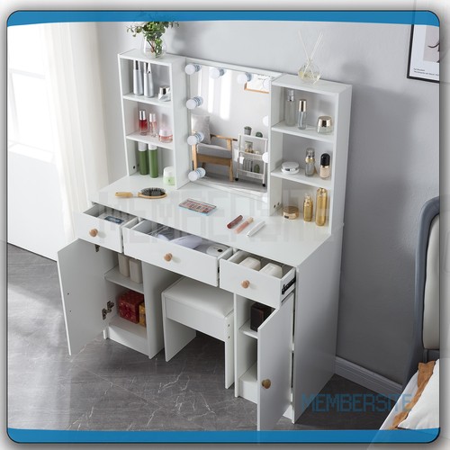 Vanity desk set with - vanity, lighted