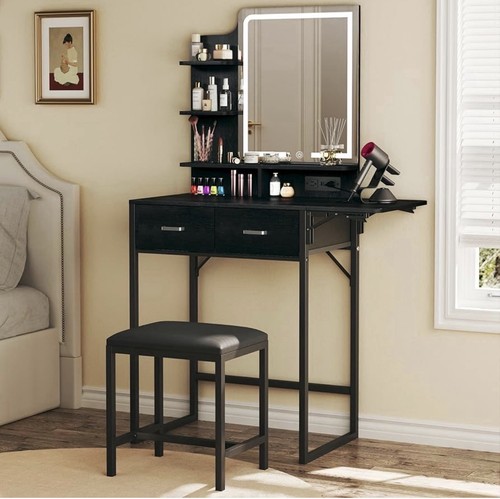 Makeup vanity desk with - vanity, chair