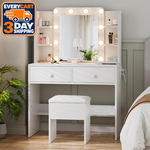 Haewon makeup vanity desk with - desk,