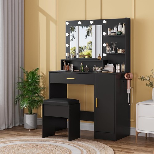 Vanity desk with mirror - vanity,