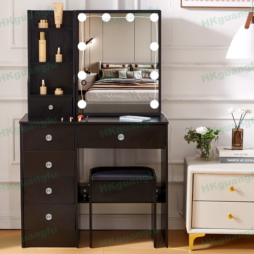 Black makeup vanity - vanity, with