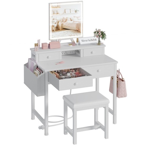 White makeup vanity - makeup,