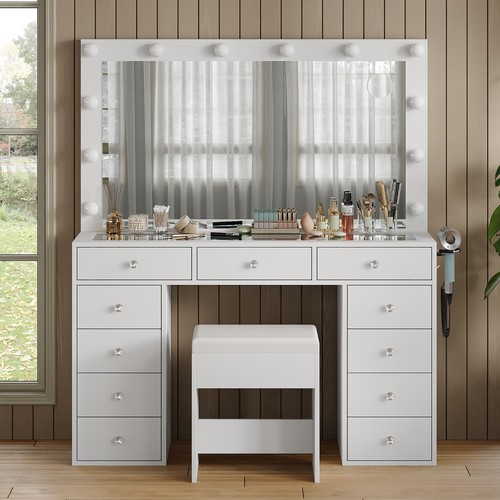Drawer vanity desk with - drawer,